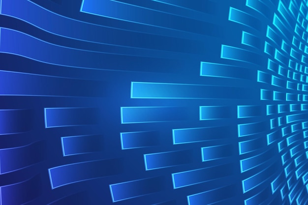 The radial extension of blue digital stripes has a technological spatial background