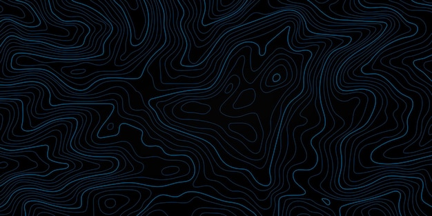 The stylized topographic map dark color illustration