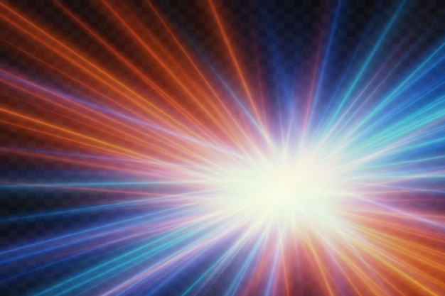 the sun shines brightly dynamic light rays the effect of glare and flickering lines
