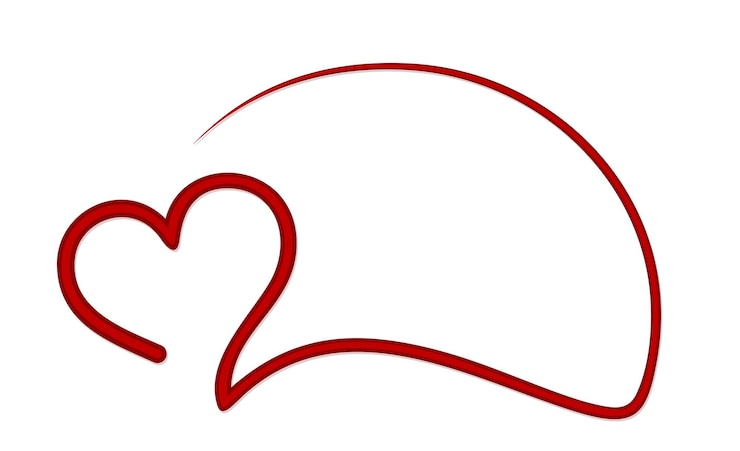 Vektör the symbol of stylized red heart
