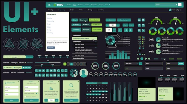 these graphic components provide a comprehensive approach to the development of interfaces