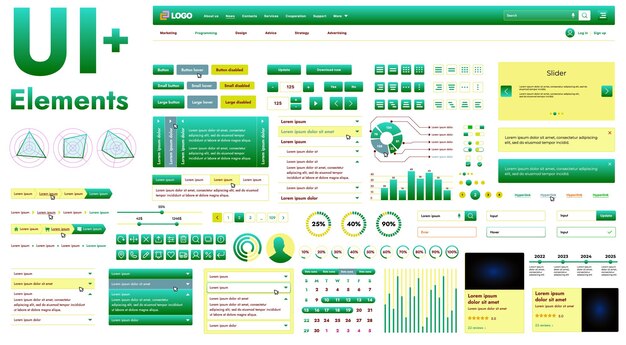 these graphic components provide a comprehensive approach to the development of interfaces