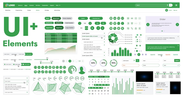 these graphic components provide a comprehensive approach to the development of interfaces
