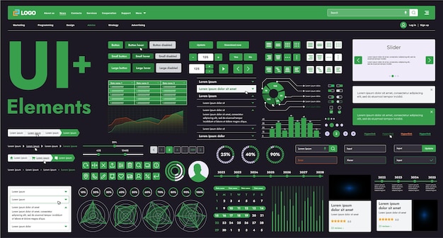 these graphic components provide a comprehensive approach to the development of interfaces
