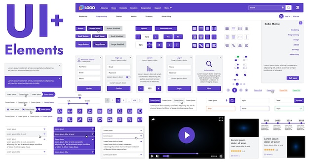these graphic components provide a comprehensive approach to the development of interfaces