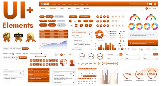 These graphic components provide a comprehensive approach to the development of interfaces