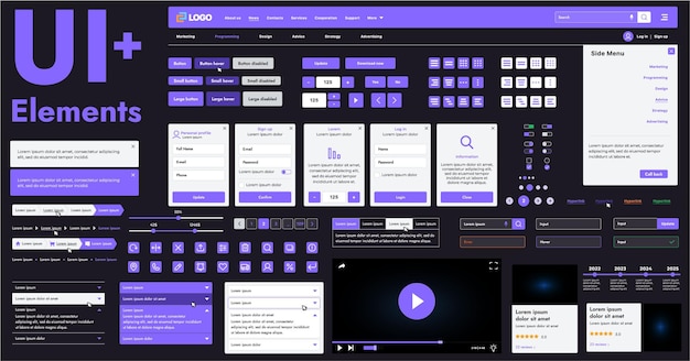 These graphic components provide a comprehensive approach to the development of interfaces