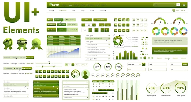these graphic components provide a comprehensive approach to the development of interfaces