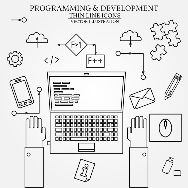 thin line design of cloud computing technology wireless communication