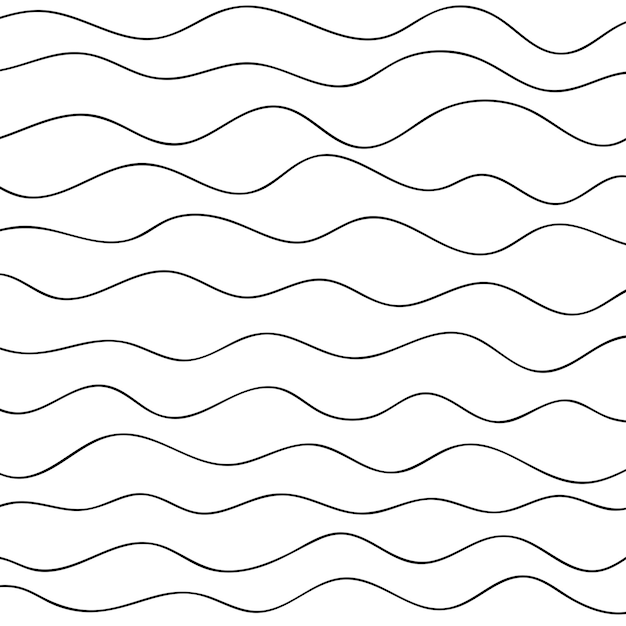 Thin line wavy abstract vector background Curve wave Line art striped graphic template Vector