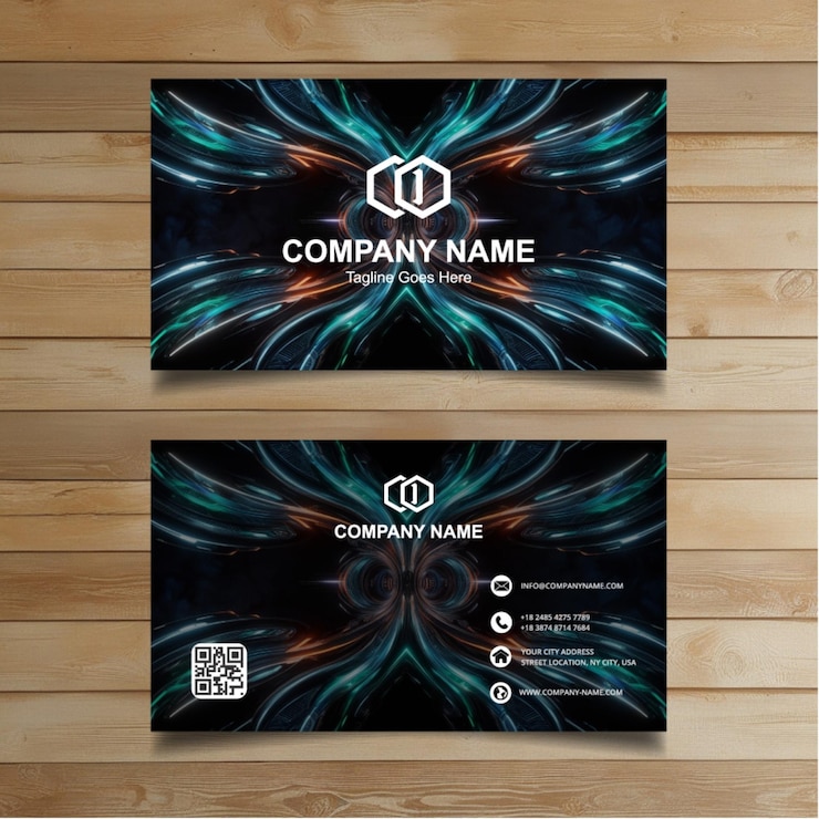 Vektör three banners on a wooden wall with the logo for company company