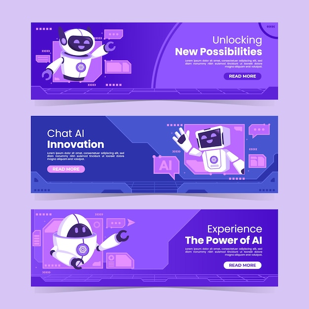 three blue banners with one that says opening up