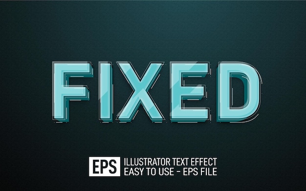 Three dimension text Fixed, editable style effect template