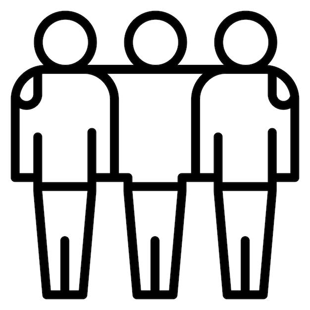 Three Friends icon vector image Can be used for Friendship