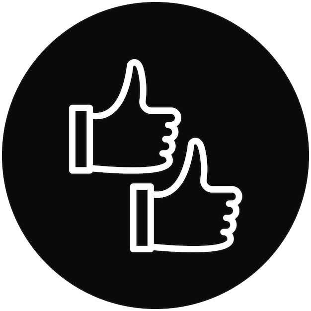 thumbs up vector icon illustration of award events iconset