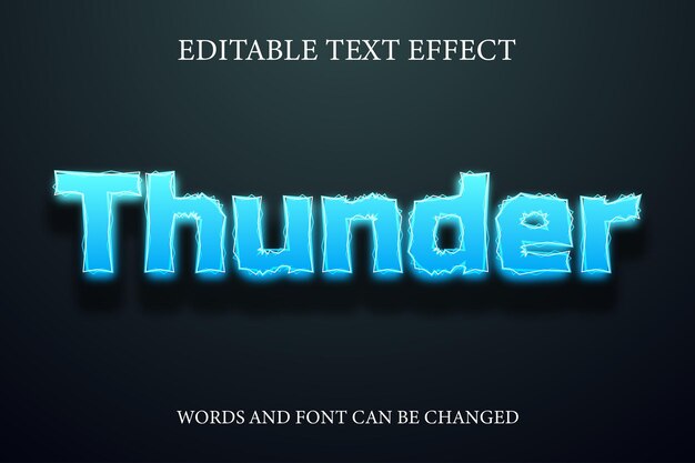 Thunder neon style text effect
