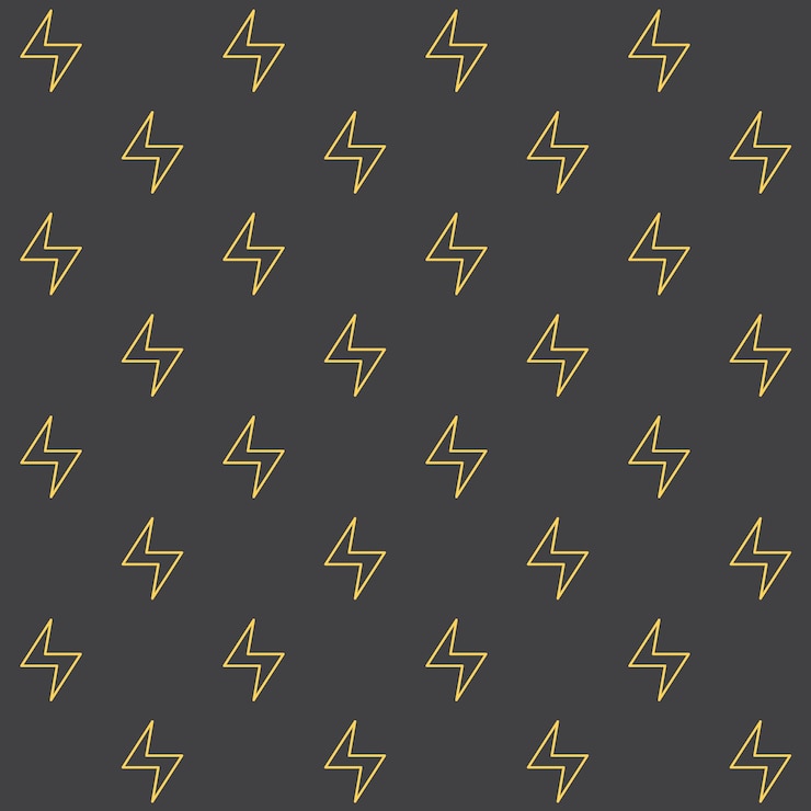 Vektör thunder outline vector seamless pattern