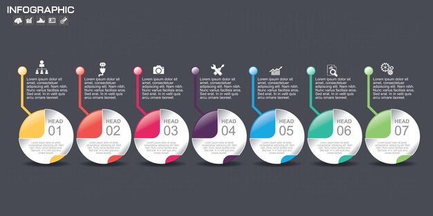Tidslinje Infographic diagram design skabelon.