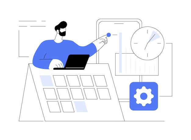 Tidsstyring abstrakt koncept vektor illustration