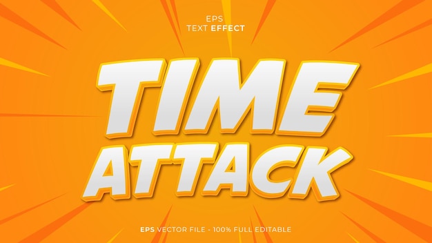 Time Attack editable text effect font