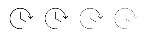 Time clock icon Flat illustration sign