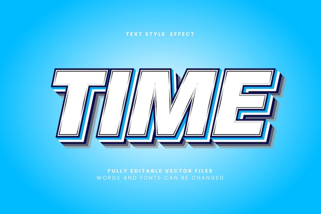 Time editable text effect