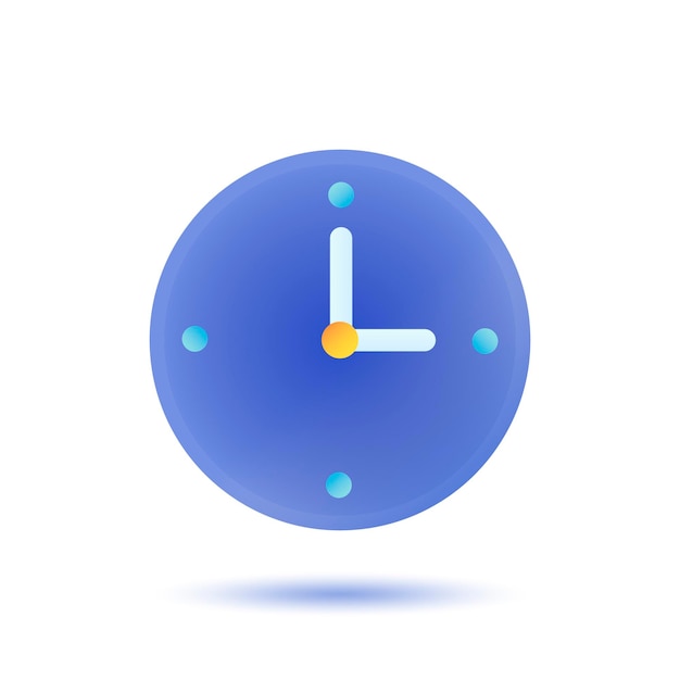 Time icon illustration. Modern clockwise element