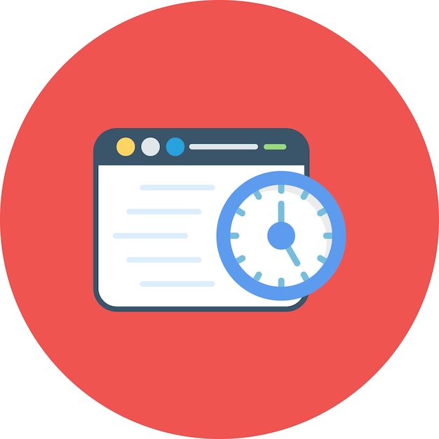 Time Management Flat Illustration