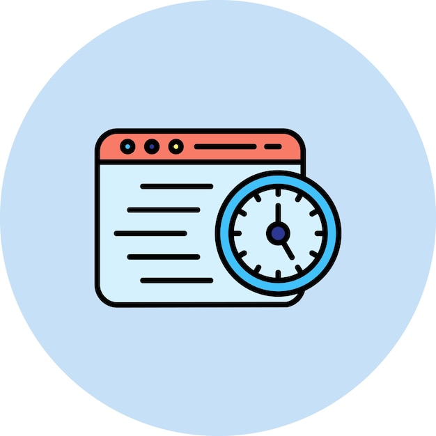 Time Management Flat Illustration