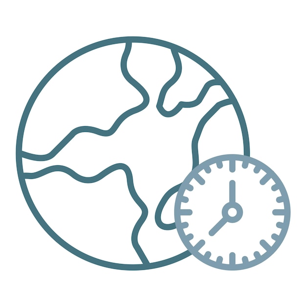 Time Zone Flat Illustration