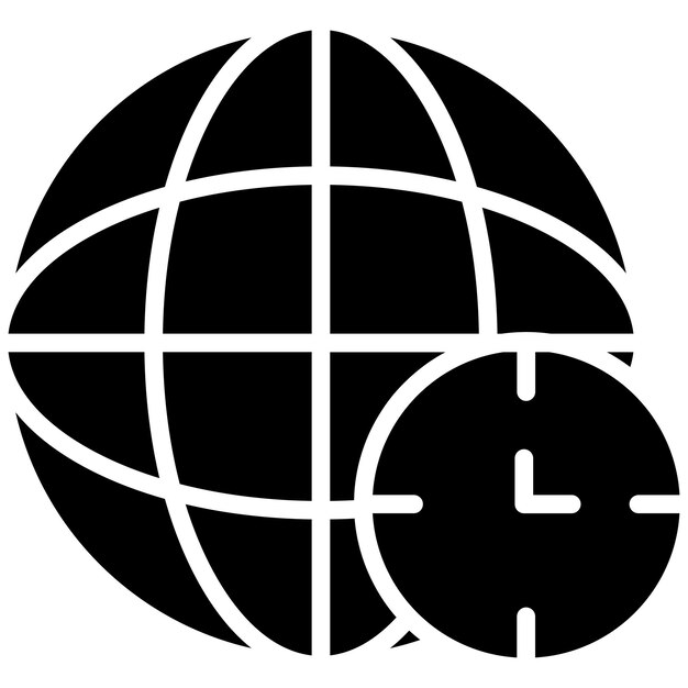 Time Zone Vector Illustration Style