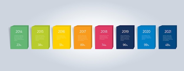 Timeline infographic price table schedule template banner Infographics element Vector