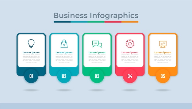 Timeline Infographics Business Data Visualization Process Chart Diagram Graph with Steps Options