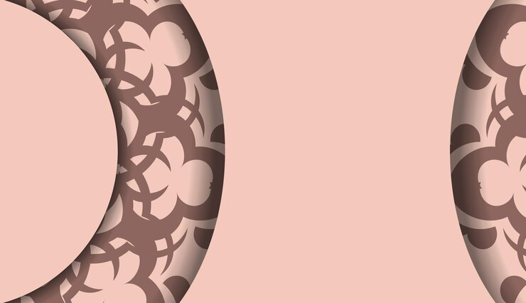 Vektör tipografi için hazırlanmış soyut süs pembe broşür