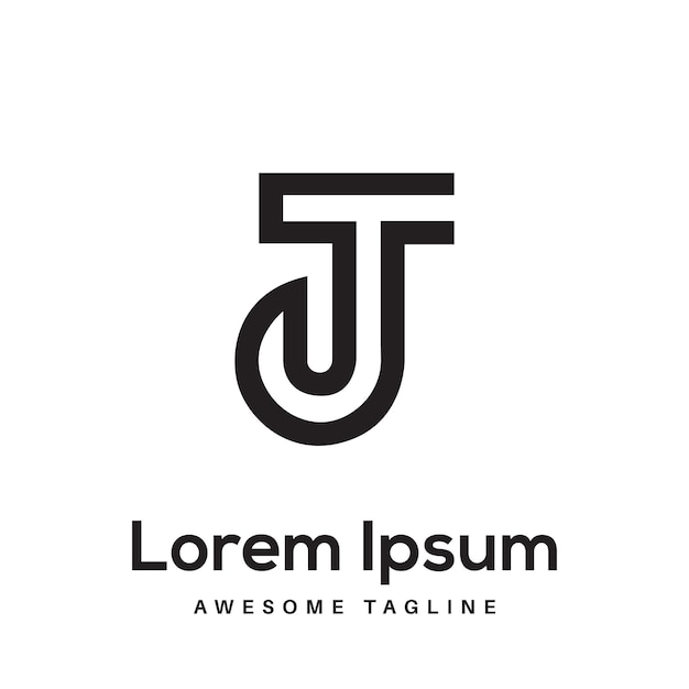 Tj Letter Logo Design