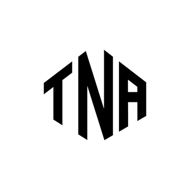TNA letter logo design with polygon shape TNA polygon and cube shape logo design TNA hexagon vector logo template white and black colors TNA monogram business and real estate logo
