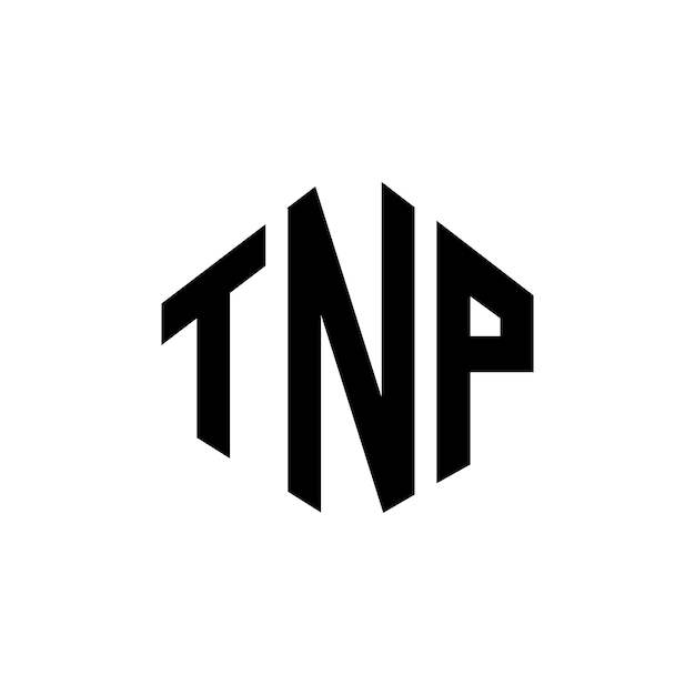 TNP letter logo design with polygon shape TNP polygon and cube shape logo design TNP hexagon vector logo template white and black colors TNP monogram business and real estate logo