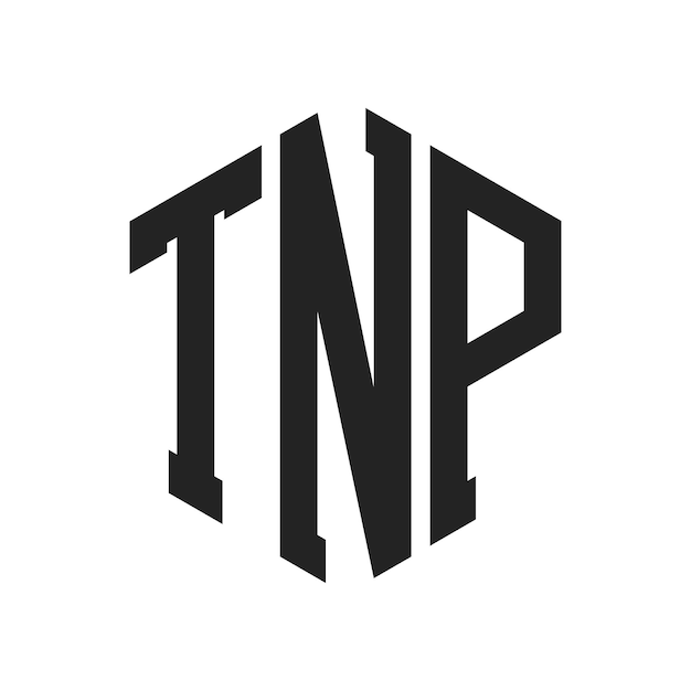 TNP Logo Design Initial Letter TNP Monogram Logo using Hexagon shape