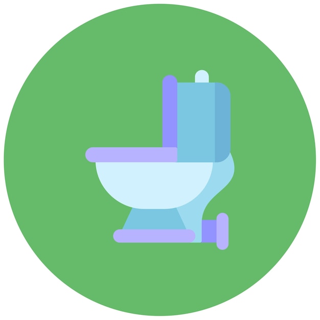Toilet Flat Illustration