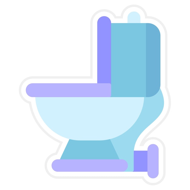 Toilet Flat Illustration