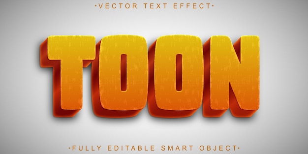 Toon Vector Fully Editable Smart Object Text Effect