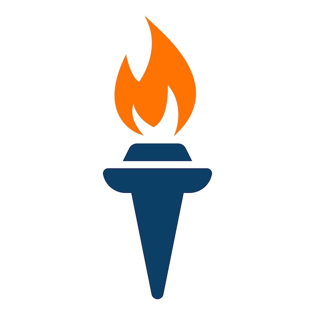 Torch icon isolated on white background