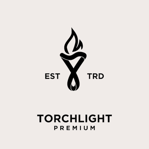 torch infinity logo icon design illustration