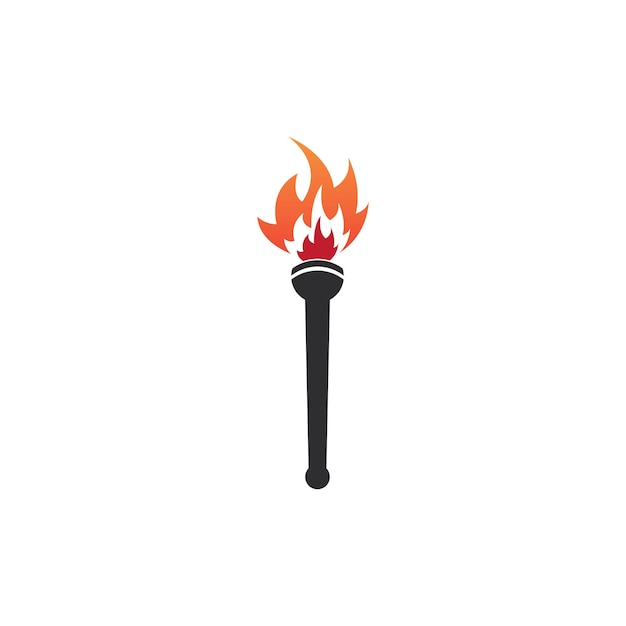 Torch vector icon template