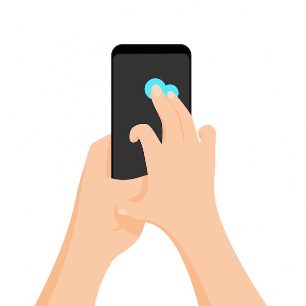 touch screen interface hand gestures icons set isolated