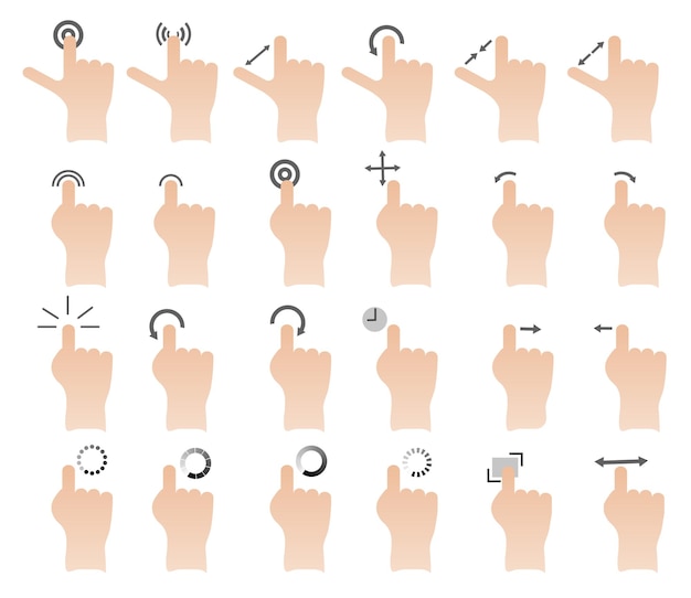 Touch screen touch icon Vector graphics