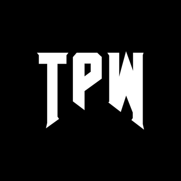 TPW letter logo design for technology company TPW logo design black and white color combination TPW logo TPW vector TPW design TPW icon TPW alphabet TPW typography logo design