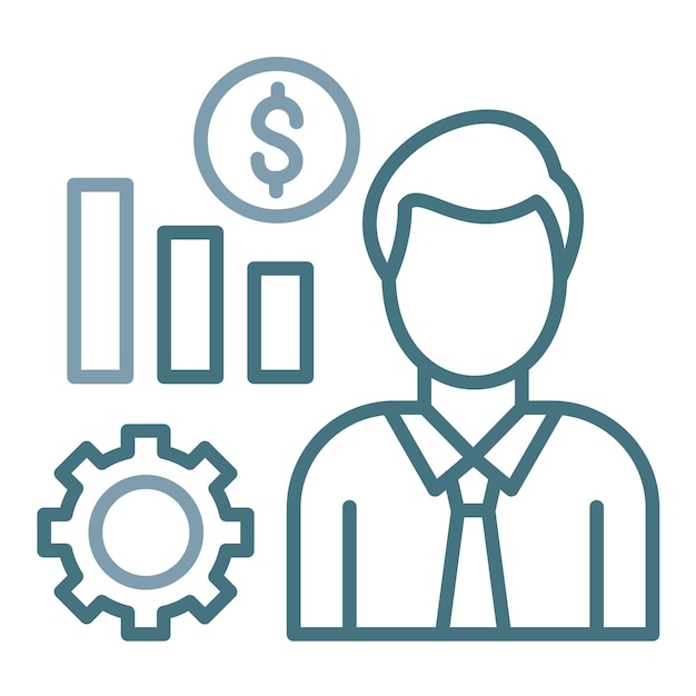 Trader Flat Illustration