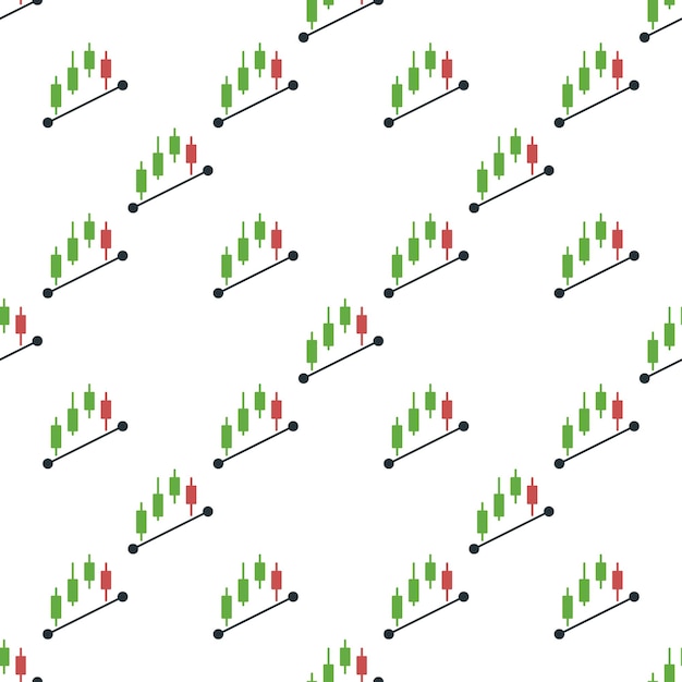 Trading Signals vector Crypto Analytics seamless pattern