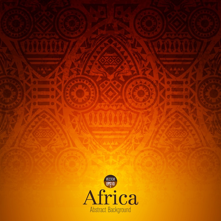 Vektor traditional african art background 